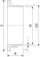 BUNDSTUTZEN LONG SMS 25,4-316L – ISO2037