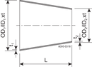 REDUZIERSTÜCK KONZ. RK DN50/40 HSF2 1.4307 - DIN 11852