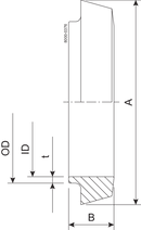 KEGELSTUTZEN SKD DN65 HSF0 1.4404 - DIN 11851