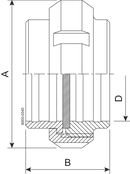 VERSCHRAUBUNG KOMPL. SMS 38-SB-304-NBR – ISO2037