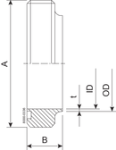 GEWINDESTUTZEN SMS 32-316L - ISO2037