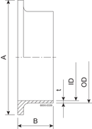 BUNDSTUTZEN LANG 25-316L – ISO2037