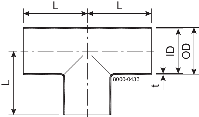 TEE 38.1-POL-316L - BS4825