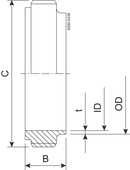 GEWINDESTUTZEN IDF 101.6-316L – ISO2037