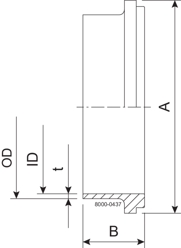 LINER IDF 63.5-316L - ISO2037