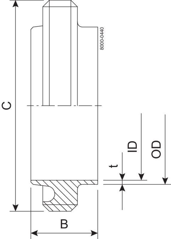 GEWINDESTUTZEN RJT 38-304L – BS4825