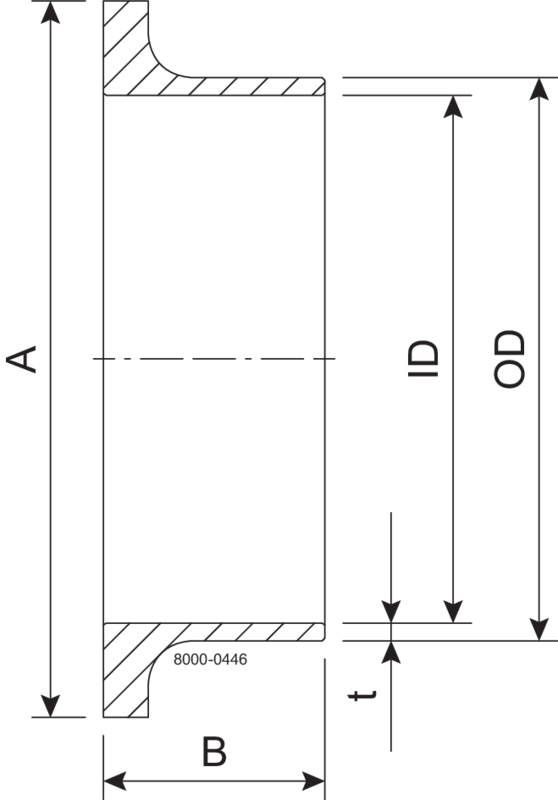 BUNDSTUTZEN LONG SMS 25,4-316L – ISO2037