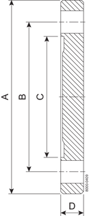 BLINDBUNDFLANSCH BBF DN50 H3 1.4404 - DIN 11864-2/11853-2