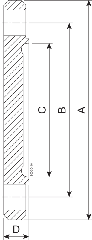 BLINDNUTFLANSCH BNF DN65 H3 1.4404 - DIN 11864-2/11853-2