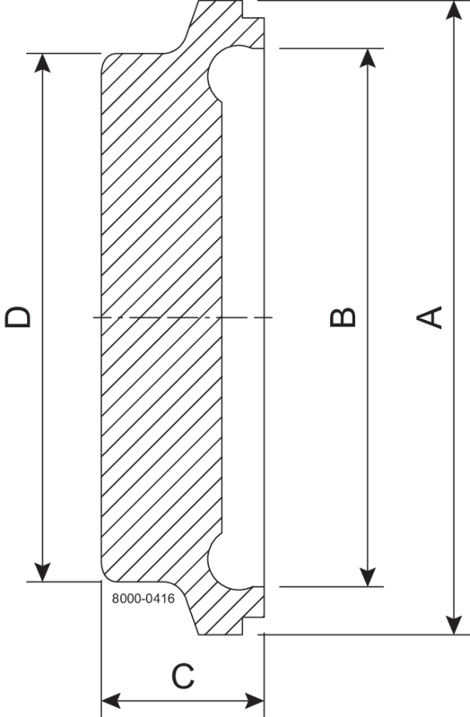 BLIND BNKS DN25 H3 1.4404 - DIN 11864-3/11853-3