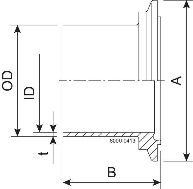 LINER BKS DN15 H3 1.4404 - DIN 11864-3