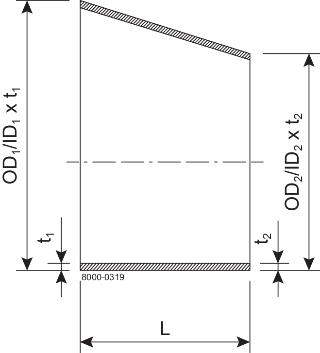 REDUZIERSTÜCK EXZ. RE DN32/15 HSF3 1.4404 – DIN 11852