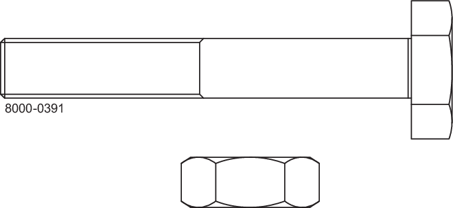 SCREW AND NUT SET  DN76.1 - DIN 11864-2/11853-2