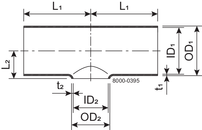 T-STÜCK RTK DN125/65 HSF2 1.4404 - DIN 11852