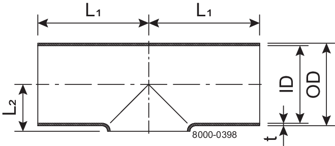 T-STÜCK TK DN125 HSF2 1.4404 - DIN 11852