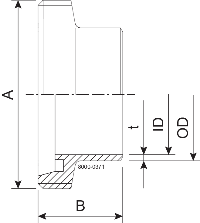 GEWINDESTUTZEN SC DN100 HSF0 1.4404 – DIN 11851