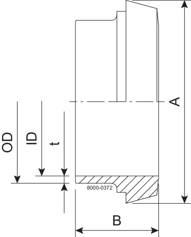 LINER SD DN40 HSF0 1.4307 - DIN 11851