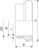 KEGELSTUTZEN SD DN65 HSF0 1.4404 - DIN 11851