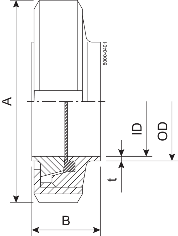 VERSCHRAUBUNG S DN80 HSF0 1.4307 EPDM - DIN 11851