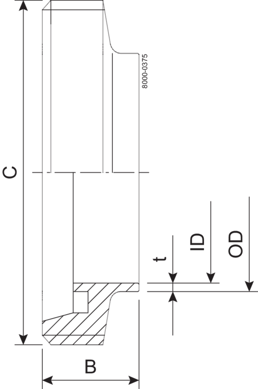 MALE SKC DN65 HSF0 1.4404 - DIN 11851