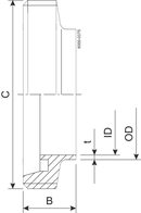 GEWINDESTUTZEN SKC DN10 HSF0 1.4404 – DIN 11851