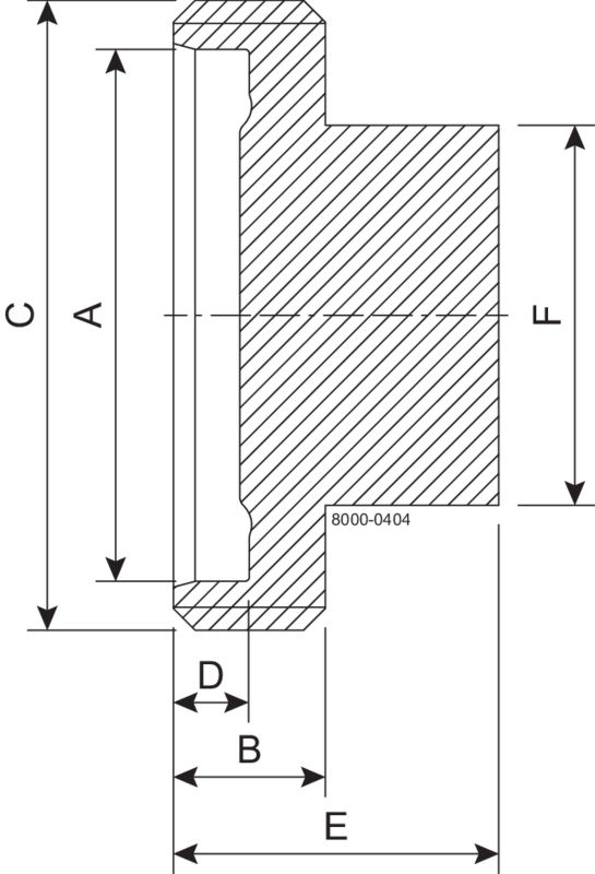 BLIND BGS DN25 H3 1.4404 - DIN 11864-1/11853-1