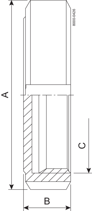 END CAP DN20 HSF0 1.4307 - NUT FIT TO DIN