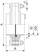 FLANSCHVERBINDUNG KPL. DN80 1.4404 EPDM – PASST FÜR EN10357-A P10 HALBBLANK