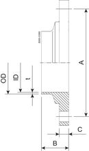 FLANSCH PN16 DN40 HSF0 1.4404 – PASST FÜR EN10357-A ROHRKRAGEN