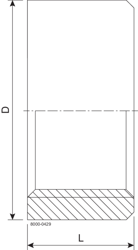 HALBE MUFFE 1/2" 1.4404 - PASST FÜR DIN