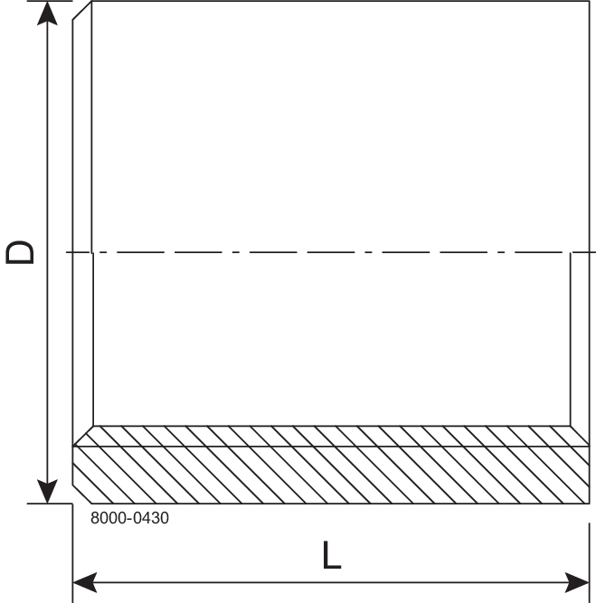 GANZE MUFFE 3/4" RG 1.4404 - PASST FÜR DIN