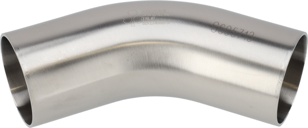 B2KS-1-304L-7 - 45-WELD BEND POLISHED ID/OD