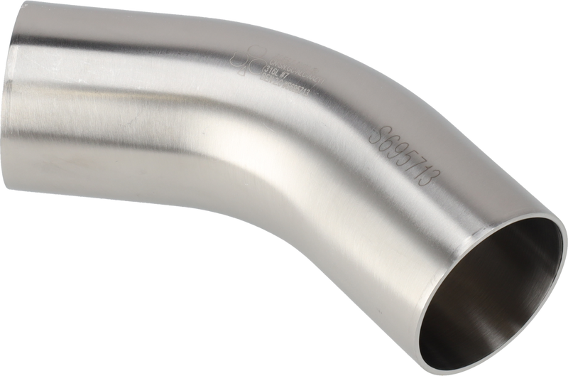 B2KS-1-316L-7 - 45-WELD BEND POLISHED ID/OD.