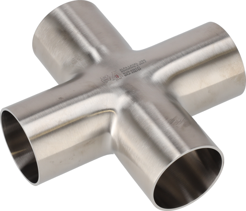 B9WWWW-2 1/2-304-7 - WELD CROSS, POLISHED ID/OD