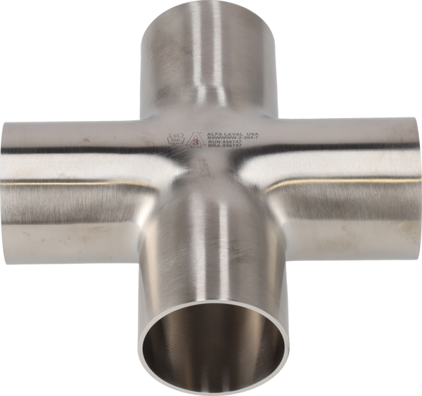 B9WWWW-3-304-7 - WELD CROSS, POLISHED ID/OD