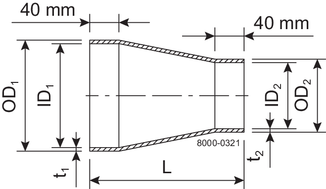 REDUZIERSTÜCK KONZ. 50,8-25,4-POL/ROH-316L – ISO2037