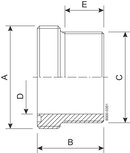 ADAPTER SMS 38-304L - ADAPTER MALE SMS/BSP-ISO2037