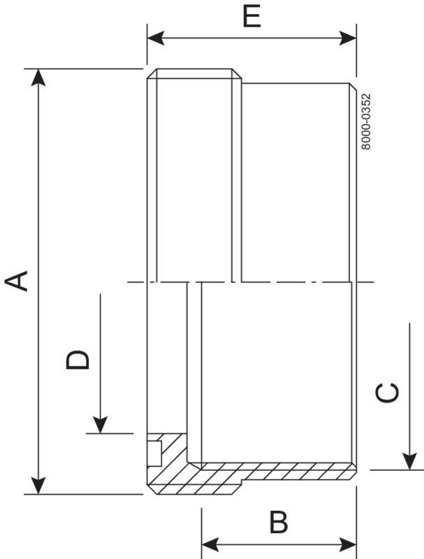 AUFSCHRAUBGEWINDESTUTZEN SMS 51-304L BSP-ISO2037