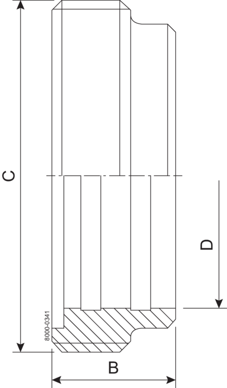 GEWINDESTUTZEN SMS 25-304 – ISO2037