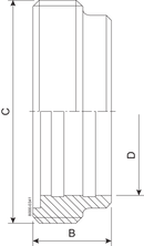 GEWINDESTUTZEN SMS 76.1-304 – ISO2037