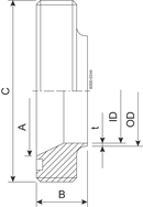 GEWINDESTUTZEN RED. 51-25-316L – SMS