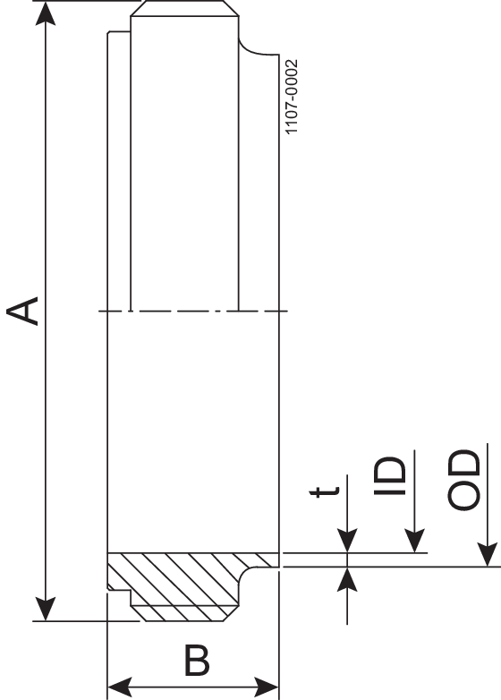 MALE PART IDF 76.1-316L - IDF