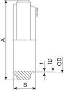 GEWINDESTUTZEN ISO 38-316L - ISO2037