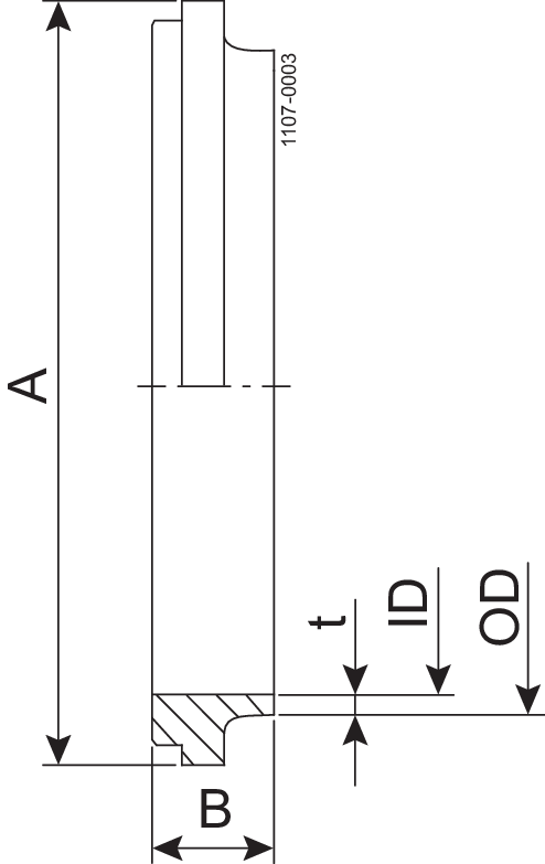 BUNDSTUTZEN IDF 51-316L - IDF