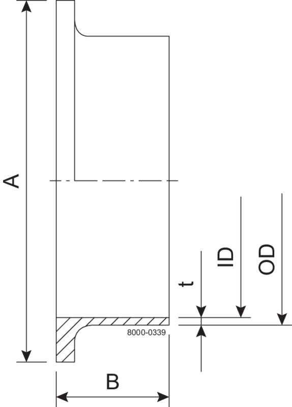 BUNDSTUTZEN LANG 76,1-316L – ISO2037