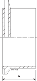 H-14W-1 1/2-316L-7 - H-LINE MALE SHORT FERRULE