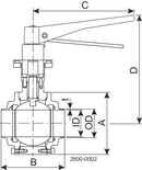 BALL VALVE SBV-ISO63,5-W/W-MAN