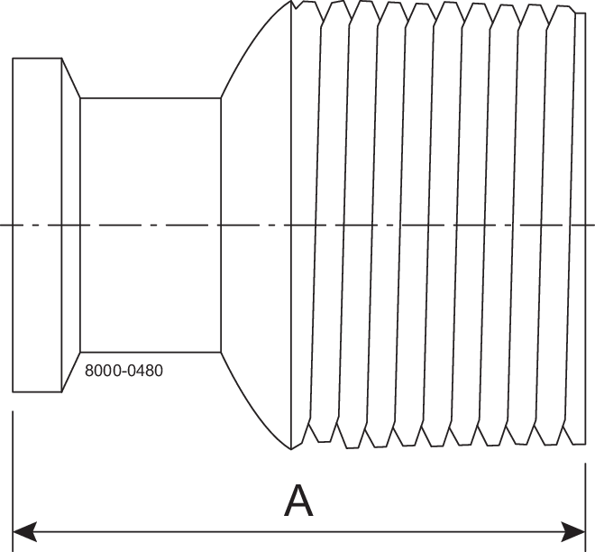 21MP-1 1/2 X 1 1/4-304-7 – ADAPTER TC x NPT-AUßENGEWINDE