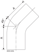 B2KS-4-316L-7 – 45-BOGEN S/S POLIERT ID/OD