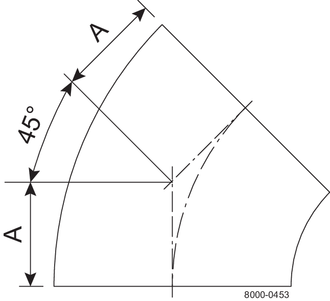 2WK-6-316L-7 - 45-NO TANGENT, POLISHED ID/OD